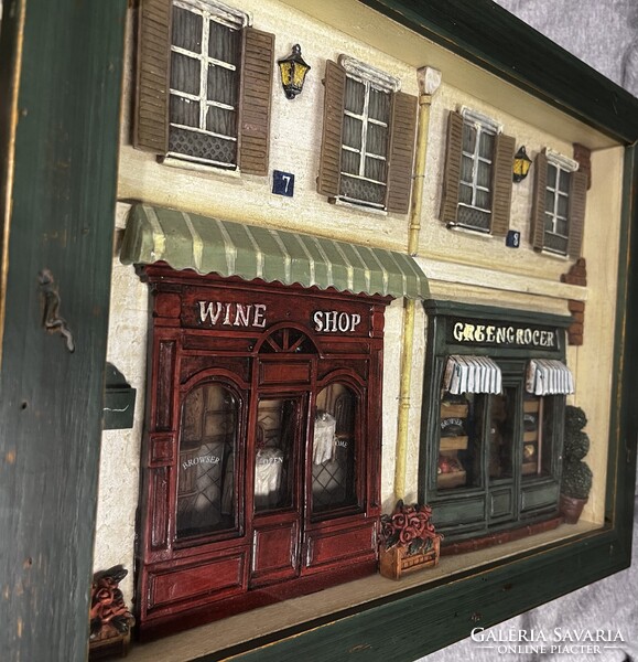 Vintage 3 dimenziós falikép- falidísz !