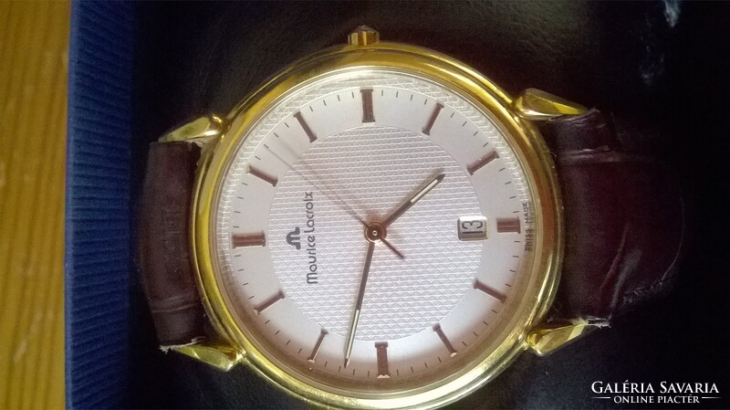 Maurice Lacroix watch with leather strap