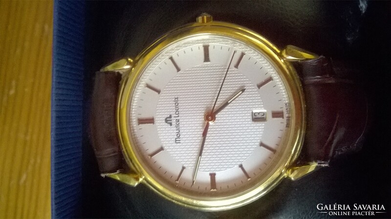 Maurice Lacroix watch with leather strap