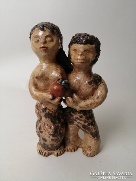 ENDRŐ MARGIT /1899-1986/ - ÁDÁM ÉS ÉVA KERÁMIA SZOBOR