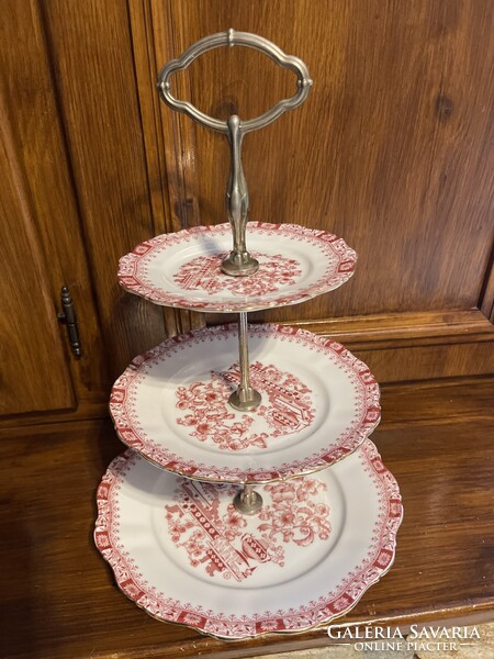 Bavaria 3 emeletes gyönyörű porcelán kínáló.