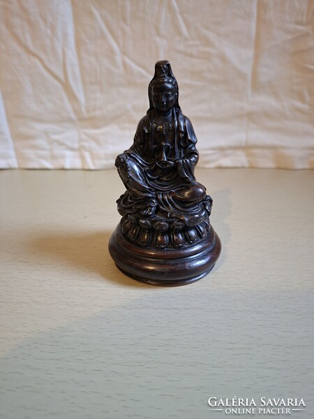 Guanyin szobor, Kwan Yin, Buddha szobor. 11 cm. Hibátlan
