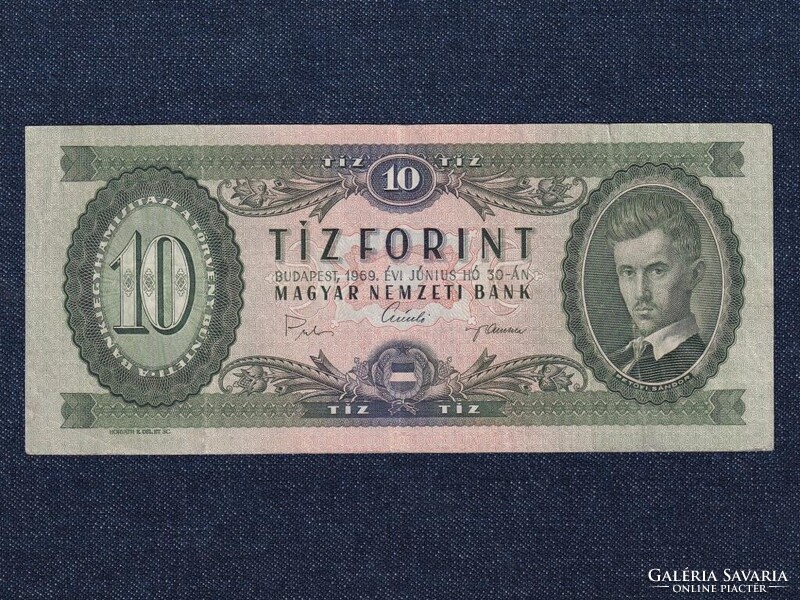 Népköztársaság (1949-1989) 10 Forint bankjegy 1969 A777 Jackpot Sorozatszám!