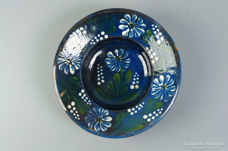 Erdély Szilágyság Zilah népi kék dísztányér