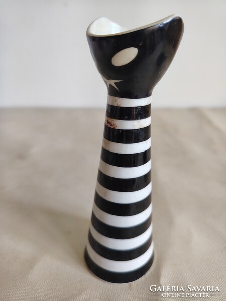 Árt Deco Török János Zsolnay macska váza ALKUDHATÓ