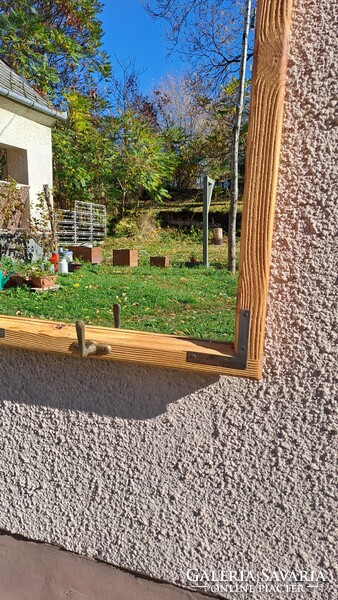 Fali előszoba tükör régi ablakkeretből 90 x 52 cm