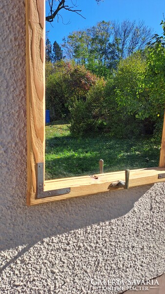 Fali előszoba tükör régi ablakkeretből 90 x 52 cm