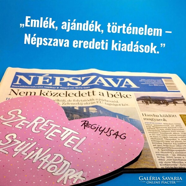 2002 december 30  /  NÉPSZAVA  /  „A tegnap hírei.” Ssz.:  13642