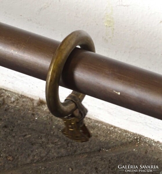 1X562 Antik szecessziós réz függönytartó karnis pár 230 cm