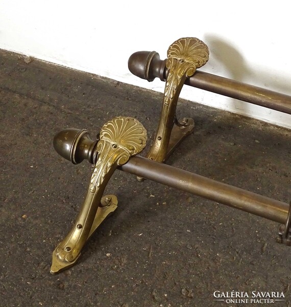 1X562 Antik szecessziós réz függönytartó karnis pár 230 cm