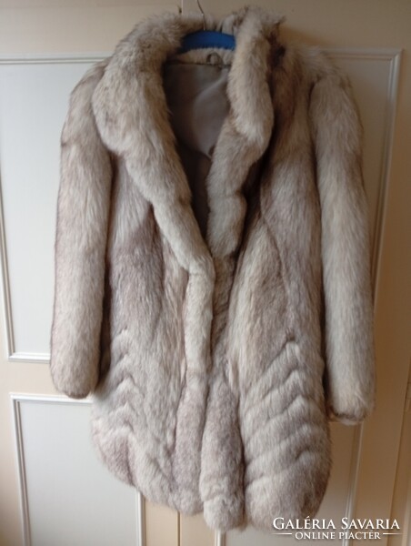 Ezüstróka bunda lengyel, 1985,   L (44) méret,, hibátlan