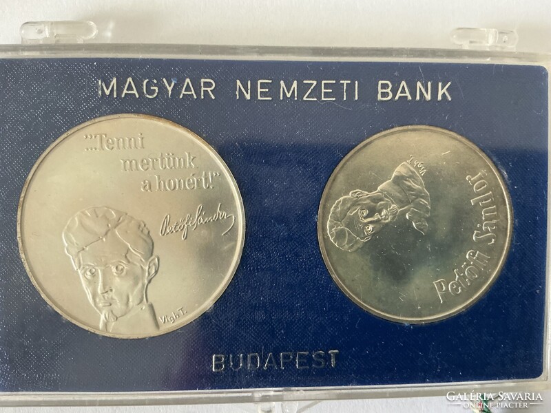 1973 Petőfi Sándor 50 és 100 Ft forint ezüst érmék