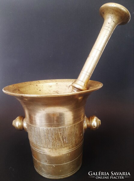 Hatalmas (15-ös méretű!!!) antik rézmozsár 1.- Ft-ról!!!