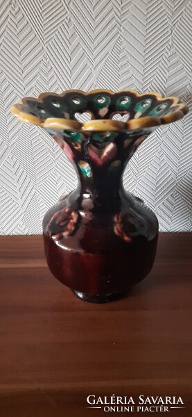 Kerámia virág váza 17 cm