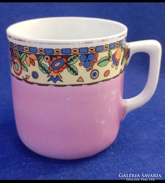 Szecessziós,  "Eleanor " lüsztermázas porcelán bögre 1920körül