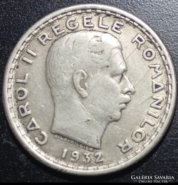 100 Lej 500 finomságú ezüst II. Károly, Románia  1932