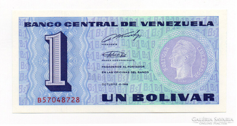 Venezuela 1 Bolivár Bankjegy 1989 P68a UNC