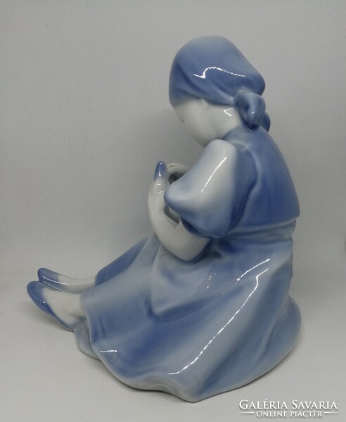 Zsolnay porcelán libatömő lány "RITKA"!