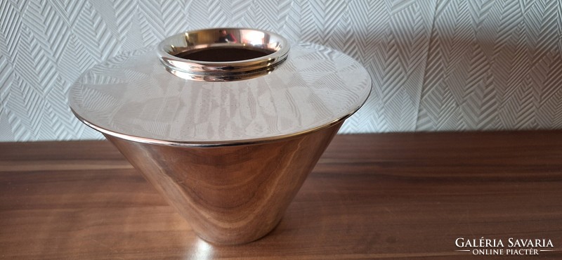 Ezüstözött új virág váza ( Hoff Interieur )