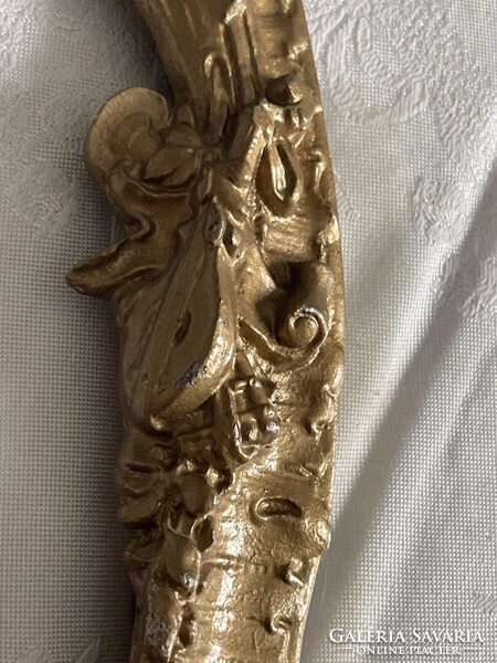 Álomszép barokk puttós fém tükör vagy képkeret, nagy.