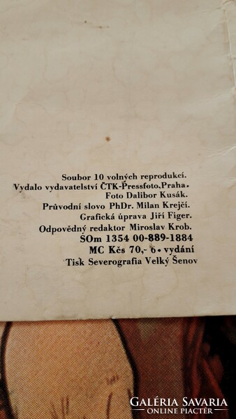 60x43cm 10 darabos Alfons Mucha plakát szett  reprodukció