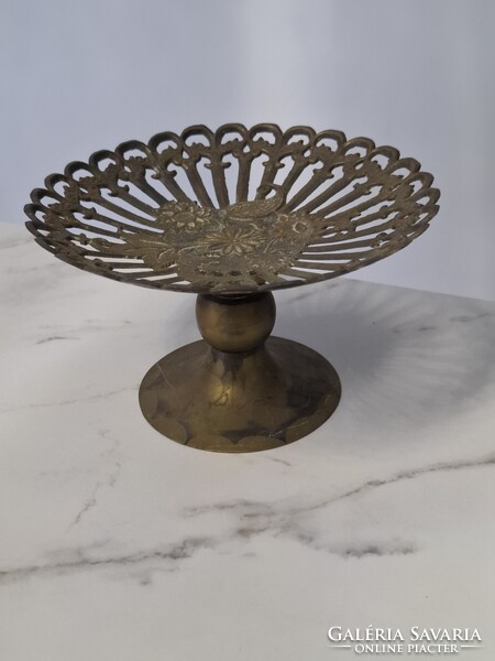 Réz antik gyümölcs tál