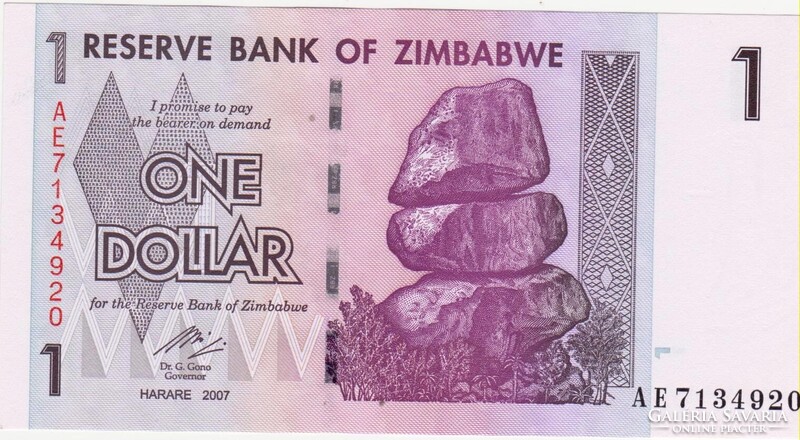 Zimbabwe 1 dollár 2007 UNC