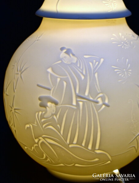RITKASÁG ! JAPÁN MINTÁS HERENDI PORCELÁN GÖMB LÁMPA