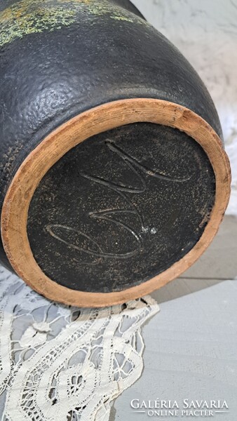 Nagyméretű kerámia kaspó mintával