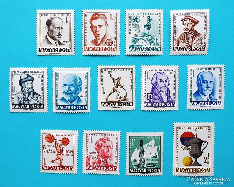 (Z) 1962. Évfordulók - események sor I.** - (Kat.: 500.-)