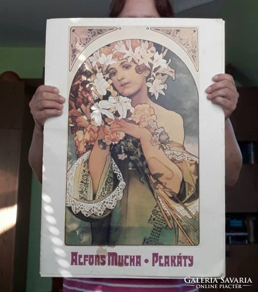 60x43cm 10 darabos Alfons Mucha plakát szett  reprodukció