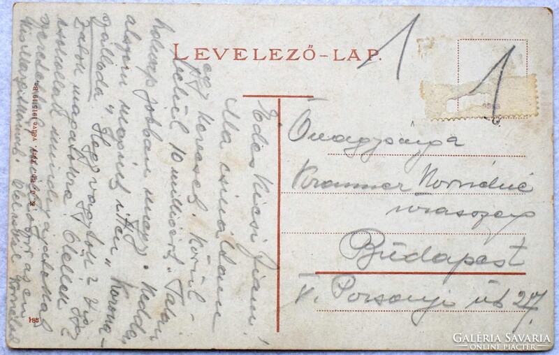 Szolnok - Újváros létképe  - antik litho képeslap