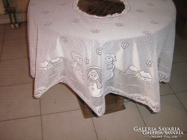 Aranyos karácsonyfa talp takaró csipke terítő