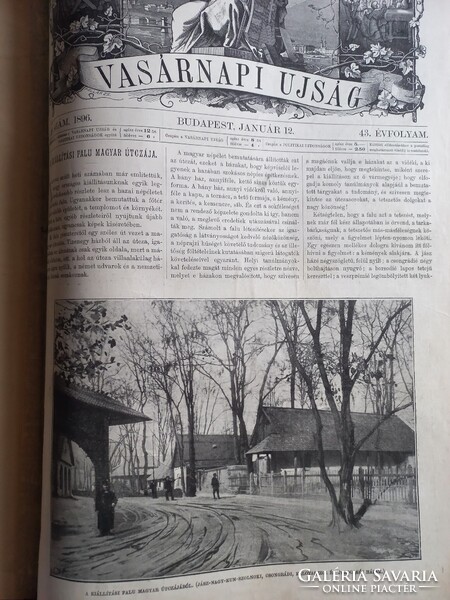 Antik Vasárnapi Újság 2-26.sz. kötésben 1896 - Milleniumi kiállítás-Yacht-raj, Ferencz Ferdinánd stb
