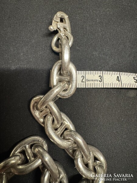 Egyedi ezüst nyaklánc,horgonylánc mintázattal