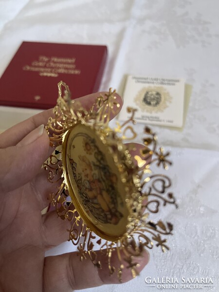 Hummel Karácsonyfa dísz, ritka,tündéri darab jelzett certifikáttal, díszdobozban.