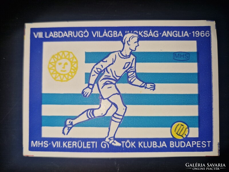 1966, alkalmi sörös cimke, foci VB, VII. kerületi gyűjtők klubja kiadása