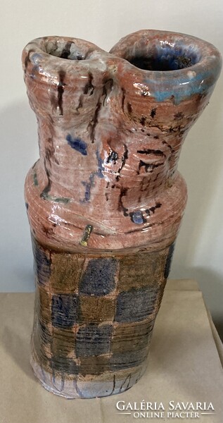 Geszler Mária - Ölelkező pár (nagy méretű kerámia váza)