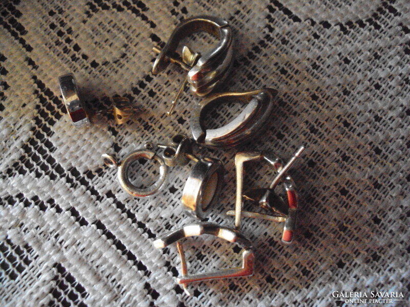 Ezüst fülbevaló 4 pár egybe vagy külön