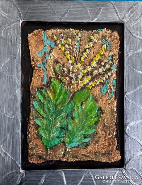 Prima díjas művésztől,Flóra 3-as szett.(lkülön is kérhető) 22x17 cm/db zománc  Károlyfi Zsófia(1952)