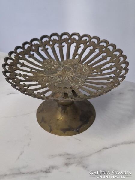 Réz antik gyümölcs tál