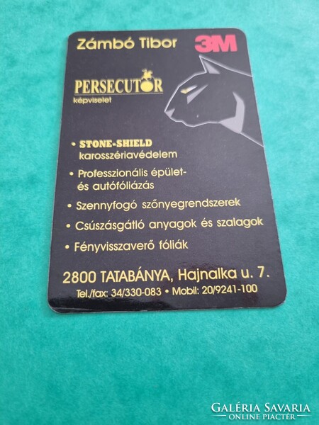 Zámbó Tibor PERSECUTOR képviselet Tatabánya 2003. évi kártyanaptár
