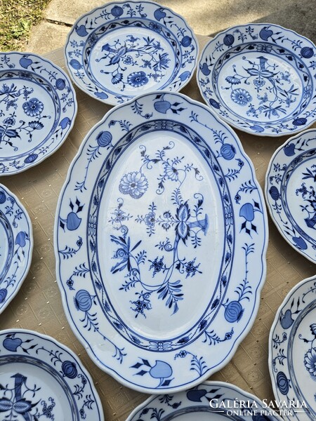 Meisseni pecsenyés plusz tányérok kobaldkék színben