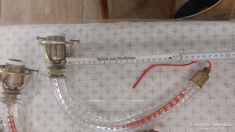 Retro üveg csillár alkatrészek