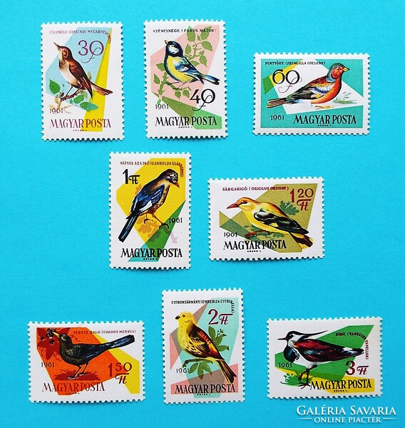 (Z) 1961. Madarak III. sor** - Erdők-mezők madarai - (Kat.: 1.000.-)