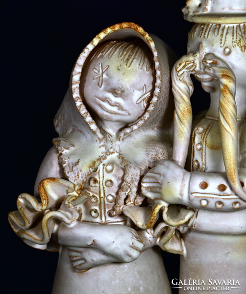 Kovács Éva (1938-2017) MENYECSKE ÉS LEGÉNY PÁR ... NAGY MÉRET !