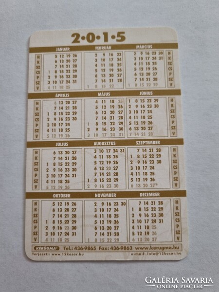 12kosar Bibliai termékek kiadójának  2015. évi vallási kártyanaptára - Krisztus békessége uralkodjék