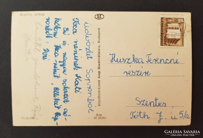 Sopron város képeslap