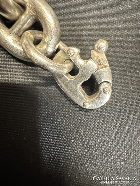 Egyedi ezüst nyaklánc,horgonylánc mintázattal