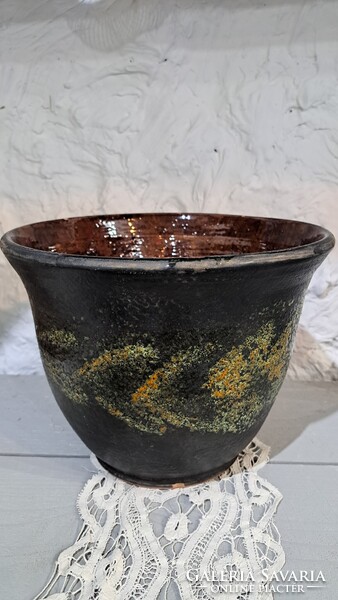 Nagyméretű kerámia kaspó mintával